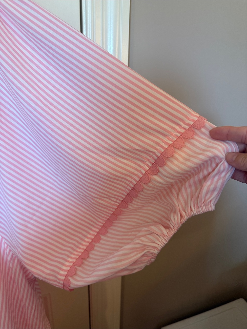 Simply Southern Pink Striped Smocked Yoke Midi Dress - Picture 8 of 15